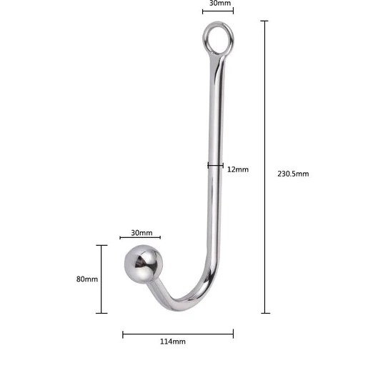 Elegant 5334 Collar and Cuffs Beaded Anal with Hook 0617